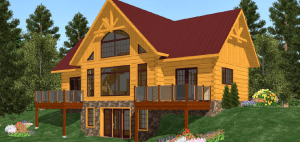 Small cabin plans: The Everest Plan - 1,299 sq ft by 1867 Confederation Log & Timber Frame
