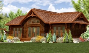 Small cabin plans: The Hardwood - 1,062 sq ft by 1867 Confederation Log & Timber Frame