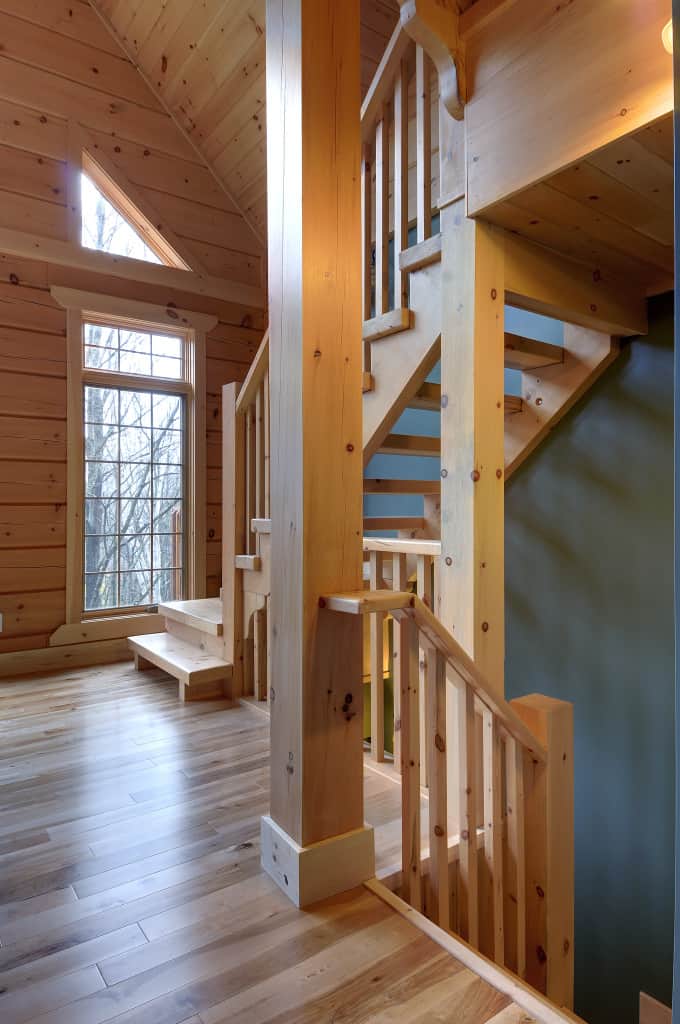 Interior of a Confederation Log Home - when you're shopping for a log cabin kit, get the total package.