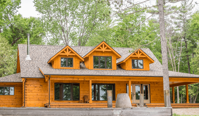 No floor plan? No problem! How one couple designed their cozy log home retreat.